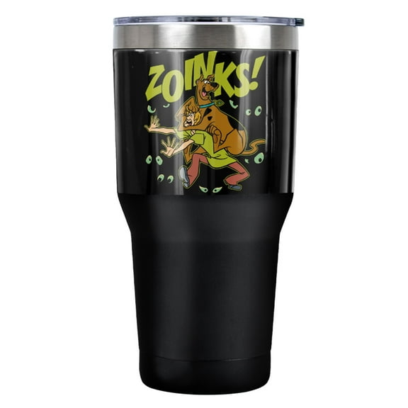 Scooby Doo Zoinks Stainless Steel Tumbler 30 oz Coffee Travel Cup, Vacuum Insulated & Double Wall with Leakproof Sliding Lid