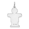 thumbnail image 4 of 925 Sterling Silver Solid Polished Laser-cut Charm 24x15mm Wide Pendant Necklace for Women, 4 of 4