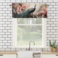 thumbnail image 3 of Peacock Curtains Valances for Home Decor Elegant Animal Flower Plant Retro Asian Art Privacy Window Valances for Living Room Kitchen 54 by 18 in, 1 Panel, 3 of 6