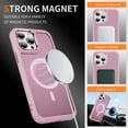 thumbnail image 2 of Dteck for iPhone 13 Pro Max Case with Magnetic, Compatible with MagSafe, Military Drop Protection Slim Translucent Matte Shockproof with Anti-Fingerprint Phone Case,Pink, 2 of 8