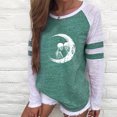 thumbnail image 2 of Camisas sexy para mujer Cuello redondo Manga larga Tops Impreso Blusa regular Fridja fjkfkj1849, 2 of 6