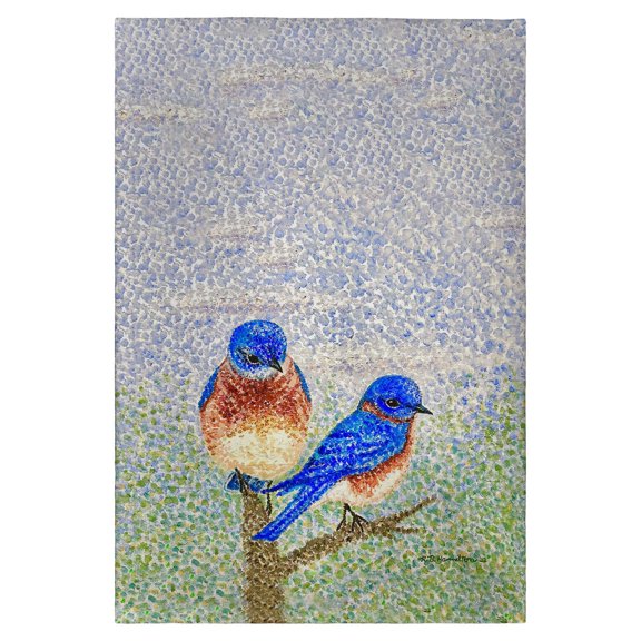 Betsy Drake Interiors Two Blue Birds Guest Towel