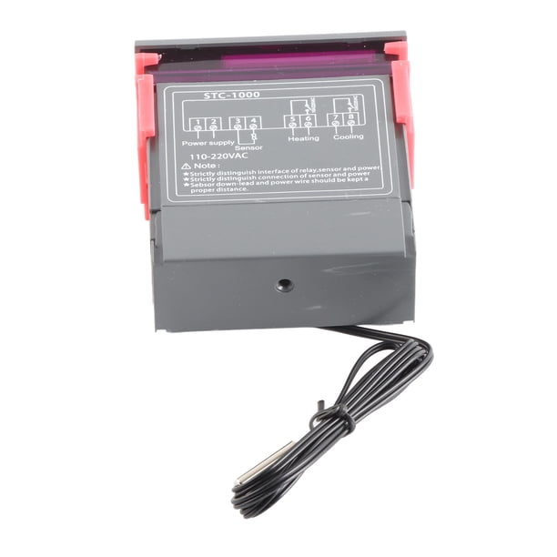 Controlador de temperatura digital, termostato de refrigeración y calefacción con sensor stc 1000AC110 ~ 220V
