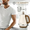 thumbnail image 4 of Evoloop 1.7L Electric Kettles, Hot Water Boiler Heater, Stainless Steel Teapot , Auto Shut-Off & BPA Free -- Cream, 4 of 6
