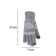 thumbnail image 2 of Guantes de invierno con pantalla táctil para mujer y niña, guantes de punto suaves y cálidos, 2 of 5