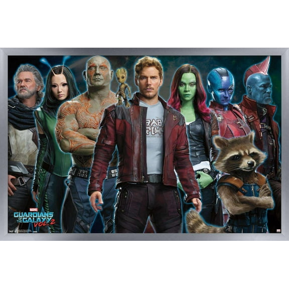 Trends International Guardians of the Galaxy Printed Framed Posters, 14.72" x 22.37"