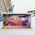 thumbnail image 1 of Estuche de exposición acrílico para estacionamiento, simulación de garaje con luces LED, Control de voz chino para diseño de Diorama de coche fundido, 1 of 8