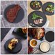 thumbnail image 2 of 2Pcs Restaurant Steak Plate Multi-function Dessert Tray Household Slate Board Steak Supply, 2 of 3