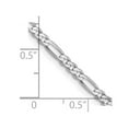 thumbnail image 2 of Finest Gold 14K White Gold 2.75 mm Flat 18 in. Figaro Chain, 2 of 2