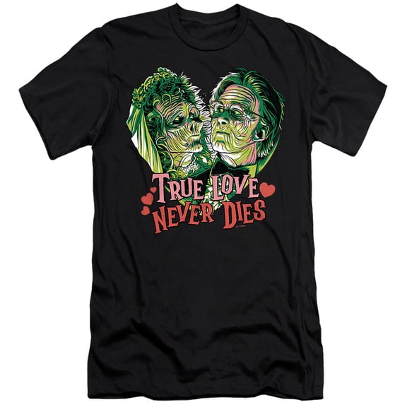 Beetlejuice Valentine True Love Never Dies Unisex Adult Canvas Brand T Shirt, Black, Medium