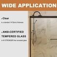 thumbnail image 4 of 60" W x 70" H Shower Doors, Traditional Sliding Shower Doors Tempered Glass Bypass Shower Enclosure with Single Handle, Clear Glass Bathroom Doors in Matte Black Finish, 4 of 7
