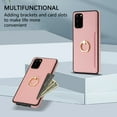 thumbnail image 4 of Allytech Galaxy S20 Wallet Case, S20 Cover, Ring Holder Stand PU Leather Slim Fit Shockproof Anti-Scratch Cash Pocket Protective Wallet Phone Case Cover for Samsung Galaxy S20 - Pink, 4 of 8