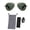 Gold, variant on BIMZUC Smart BT5.4 Wireless Audio Glasses Open-Ear Sunglasses with Voice Assistant Magnetic Charging Built-in Mic for Driving Outdoor Activities, Black (7.08 inches / 18 cm)