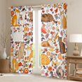 thumbnail image 2 of Feelyou Kitten Cat Black Out Curtains, Flower Plant Curtains Pack of 2 (42x63 Each), 2 of 6