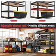 thumbnail image 4 of Exenoray 4-Tier Storage Shelving Unit, 2000lbs Capacity Adjustable Heavy Duty Garage Shelves, Metal Organizer Utility Rack, 20"D x 40"W x 60"H for Kitchen Pantry Basement Laundry, Black, 4 of 10