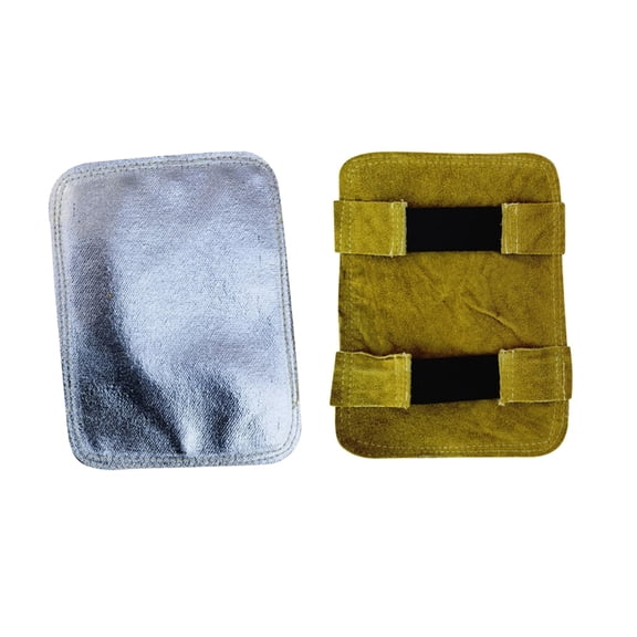 BAOSITY Aluminized Back Welding Hand Pad Heat PU Leather Heat Fireproof Gloves Pad for Camping Welding Welder Furnace Cutting