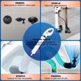 thumbnail image 3 of Kammoy Destapaca&ntilde;os de Inodoros Kit, Alcantarde de Alta presi&oacute;n Unclogger para Fregadero de Ba&ntilde;o, Cocina, y Ba&ntilde;era, Herramienta para Desatascar Tuber&ia, 3 of 7