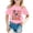 00$-Pink199, variant on Hiijoy Black T-Shirt for Girl Cute Letter Print Short Sleeves Round Neck Tees, Sizes 0-13