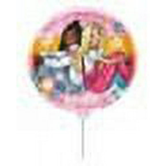 9" Foil Barbie Balloon with Stick