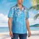 thumbnail image 3 of Fotbe Hanging Orchids Floral Blue Camisa Hawaiana para Hombre Unisex – Camisa Casual de Verano con Botones de Manga Corta de Algodón y Lino,Small, 3 of 7