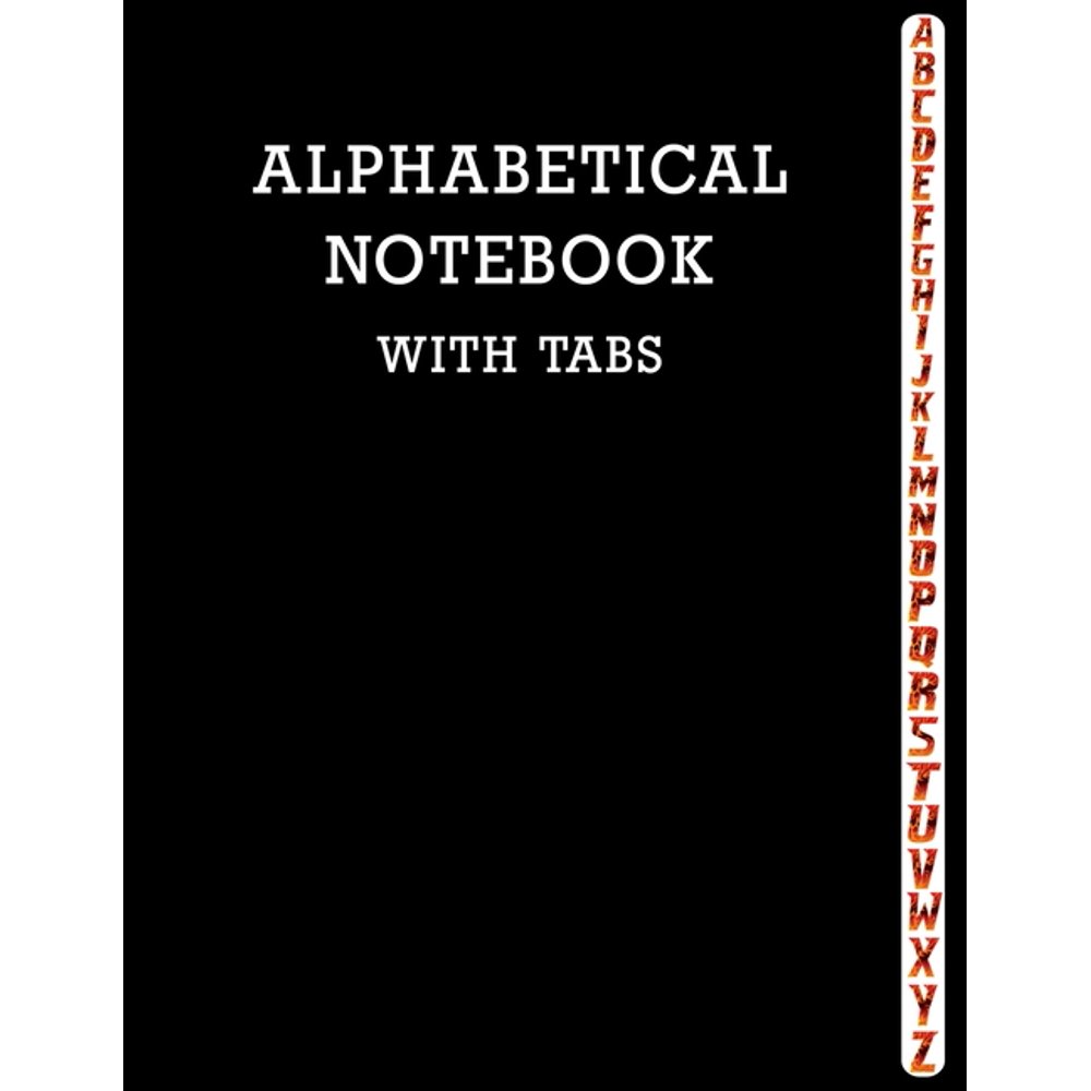 Alphabetical Notebook with Tabs Large LinedJournal Organizer with A
