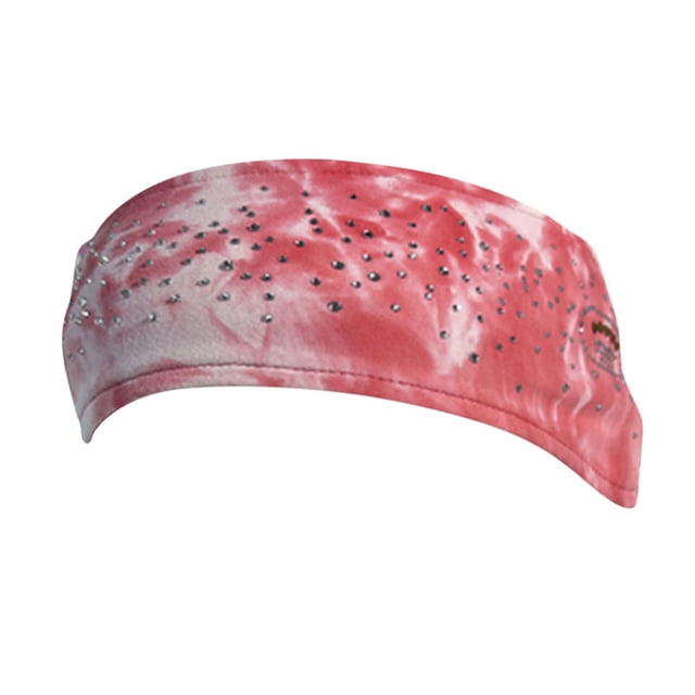 Diadema deportiva para mujer, cálida, de invierno, para patinaje artístico, que absorbe el sudor rojo