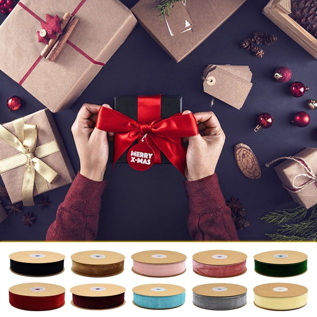 Vaidha 2.5cm Sided Velvet Ribbon Gift Flower Packaging Ribbon Decoration Ribbon DIY Ribbon