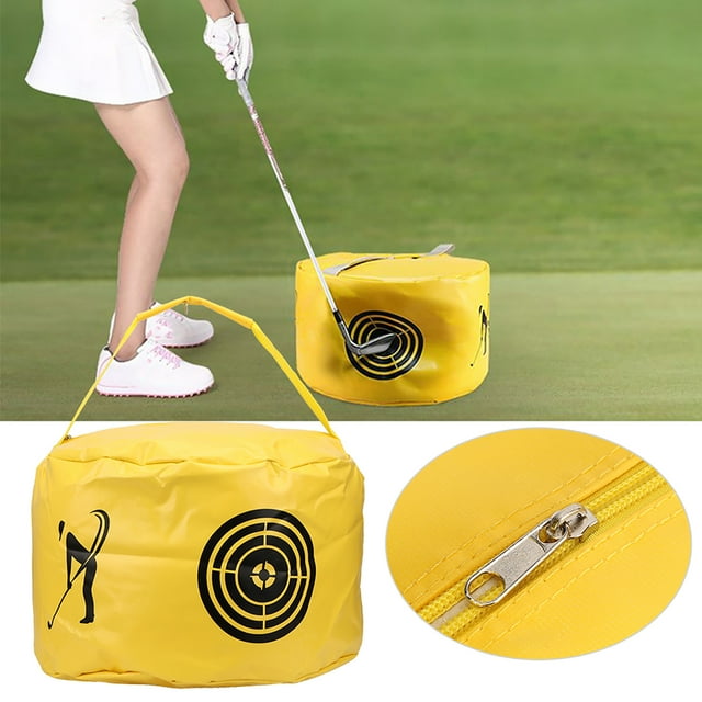 Dioche Golfer Practicing Bag, Yellow Smash Bag, PVC Training Bag, Swing Training Bag, For Clubs Course