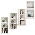thumbnail image 3 of Noble House 360° Rotating Kids Bookshelf, 3-Tier Revolving Bookcase with Chalkboard & Storage, White and Natural, 3 of 14