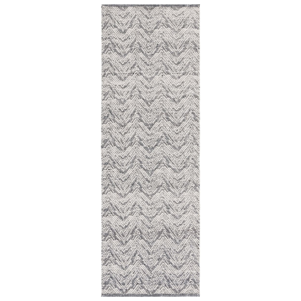 SAFAVIEH Kilim Torma Zig Zag Wool Area Rug, Beige/Black, 6' x 6' Round