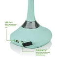 thumbnail image 5 of Ovente 6" Lighted Tabletop Mirror, 1X & 5X Magnifier, Adjustable Spinning Double Sided Round LED, Built-in Wireless Speaker and MP3 Audio, Rechargeable, USB Operated, Blue MRT06BL1X5X, 5 of 11