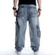thumbnail image 4 of Pantalones vaqueros holgados de varios bolsillos, de talla extra grande, largos, de moda para hombre, estilo hip hop, para baile callejero, patineta, talla grande, 4 of 5