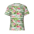 thumbnail image 4 of Vsdgher Tropical Flamingo Print Men's Dry Fit Mesh Athletic Shirts Moisture Wicking Tennis T-Shirt Tops, 4 of 9