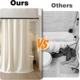 thumbnail image 3 of Double Shower Curtain Rod 27-90 Inches Wall Mounted Double Shower Curtain Rod Adjustable Curtain Rod for Bathroom Laundry Room Room Divider Kitchen, Black, 3 of 7