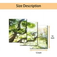 thumbnail image 4 of Green Nature Wall Art Canvas Painting Sunshine Over Forest Green Trees Landscape Posters and Prints Decorative Modern Home Decoration Wall Home Decor Wall Art for Living Room - 12" x 16" x 3 Panels, 4 of 6