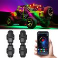 thumbnail image 1 of RGB LED Rock Lights Kits Multicolor ExteriorUnderglow Neon Light Kits For ATV UTV SUV Off Road Auto, 1 of 1