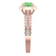 thumbnail image 3 of Halo Engagement Ring for Women - 2.37ct Simulated Green Diamond in 14K Rose Gold Promise Ring, 3 of 6
