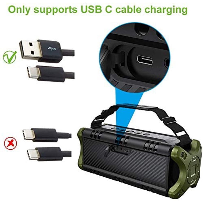 W-KING Portable Bluetooth Speaker, Green Updated, D8 - Walmart.com