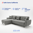 thumbnail image 2 of LASE Muebles Sala Esquinera En L Sofá Cama Reclinable 3 En 1 • California Onix, 2 of 6