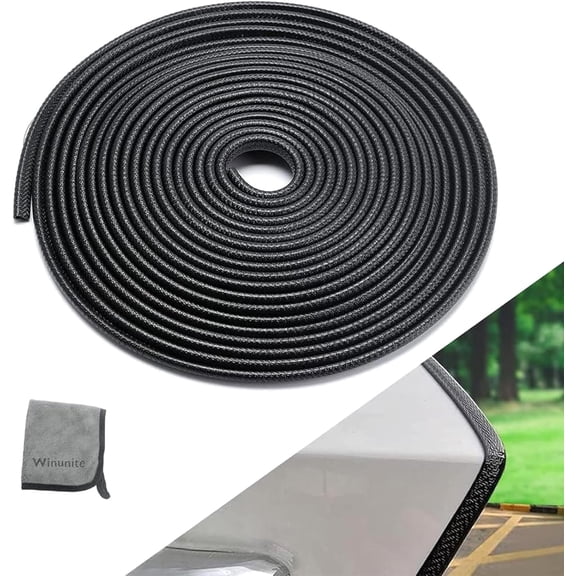 Flexible U-Shaped Car Door Edge Guards Black 5M Trim for SUVs and Sedans,2 Pack