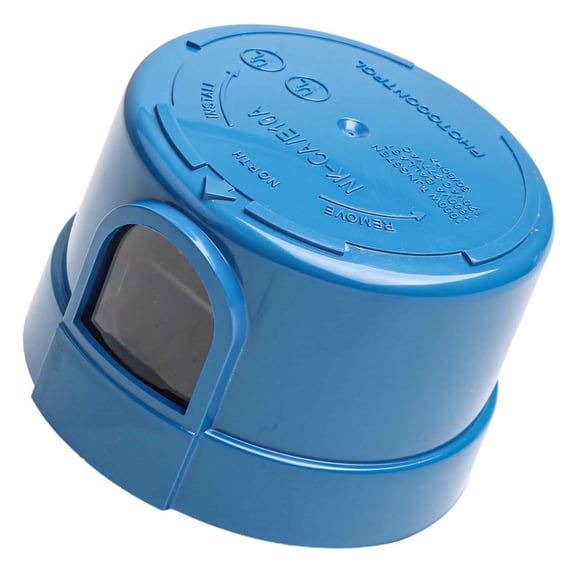 Photoelectric Sensor Switch For Outdoor Lights, Automatic Dusk To Dawn Light Control, IP54 Waterproof, 80V-277V AC Wide Voltage, Blue Housing, No Photocell Included