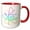 Red/White, variant on 3drose, Rainbow Atom Symbol, 15oz Two-tone Blue Mug