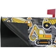 thumbnail image 6 of GZHJMY Cartoon Construction Trucks Magnetic Mailbox Cover Large Size Mailbox Wraps MailWraps Post Letter Box Cover Garden Yard Oversized 25.5 x 21 inch Home Decor, 6 of 7