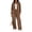Brown #04, variant on Women's Velour Tracksuit 2 Piece Matching Set Zip‑Up Mock Neck Jacket And Wide Leg Pants Cozy Athleisure Outfit For Airport Travel Lounge Fall Daily Wear