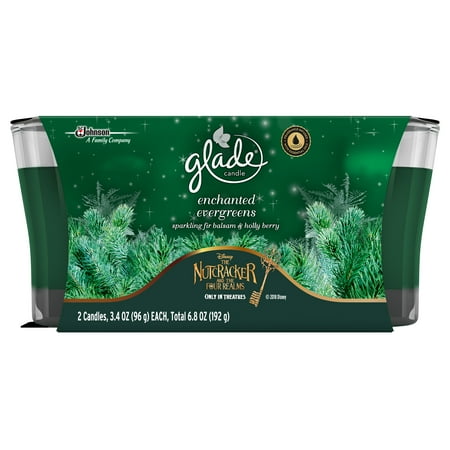 Glade Jar Candle Air Freshener, Enchanted Evergreens, 2 ct, 6.8 oz