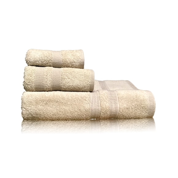 Puffy Cotton Luxurious Cotton Hotel Spa Bath Towel Set 3 pcs Bath Towel, Hand Towel, Washcloth - Sand