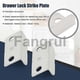 thumbnail image 5 of 10 Pcs Home Office Tone Metal Right Angle Drawer Lock Strike Plate Fruugo Silver, 5 of 5