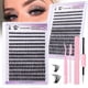 thumbnail image 4 of Single Eyelash Extension DIY Segmented Eyelash Thick D Curve False Eyelash for Eye Makeup, 4 of 5