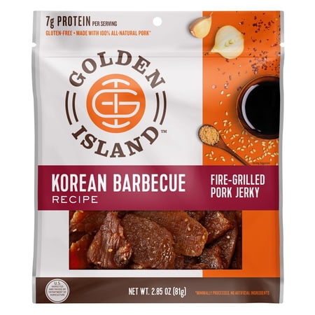Golden Island Korean BBQ Pork Jerky 2.85 oz (Pack of 8)