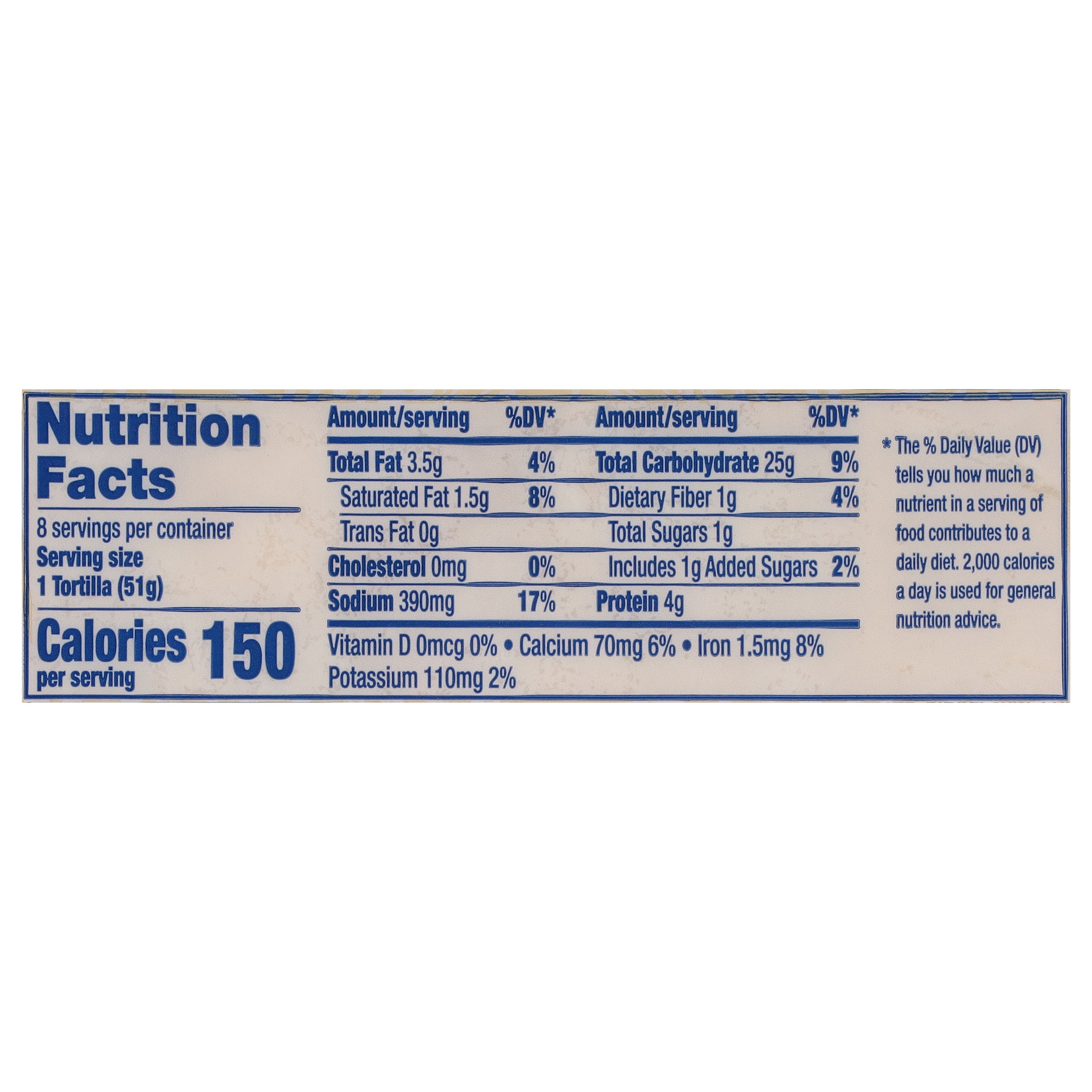 Don Pancho Flour Tortilla 8" , 14.4 oz, 8 Count